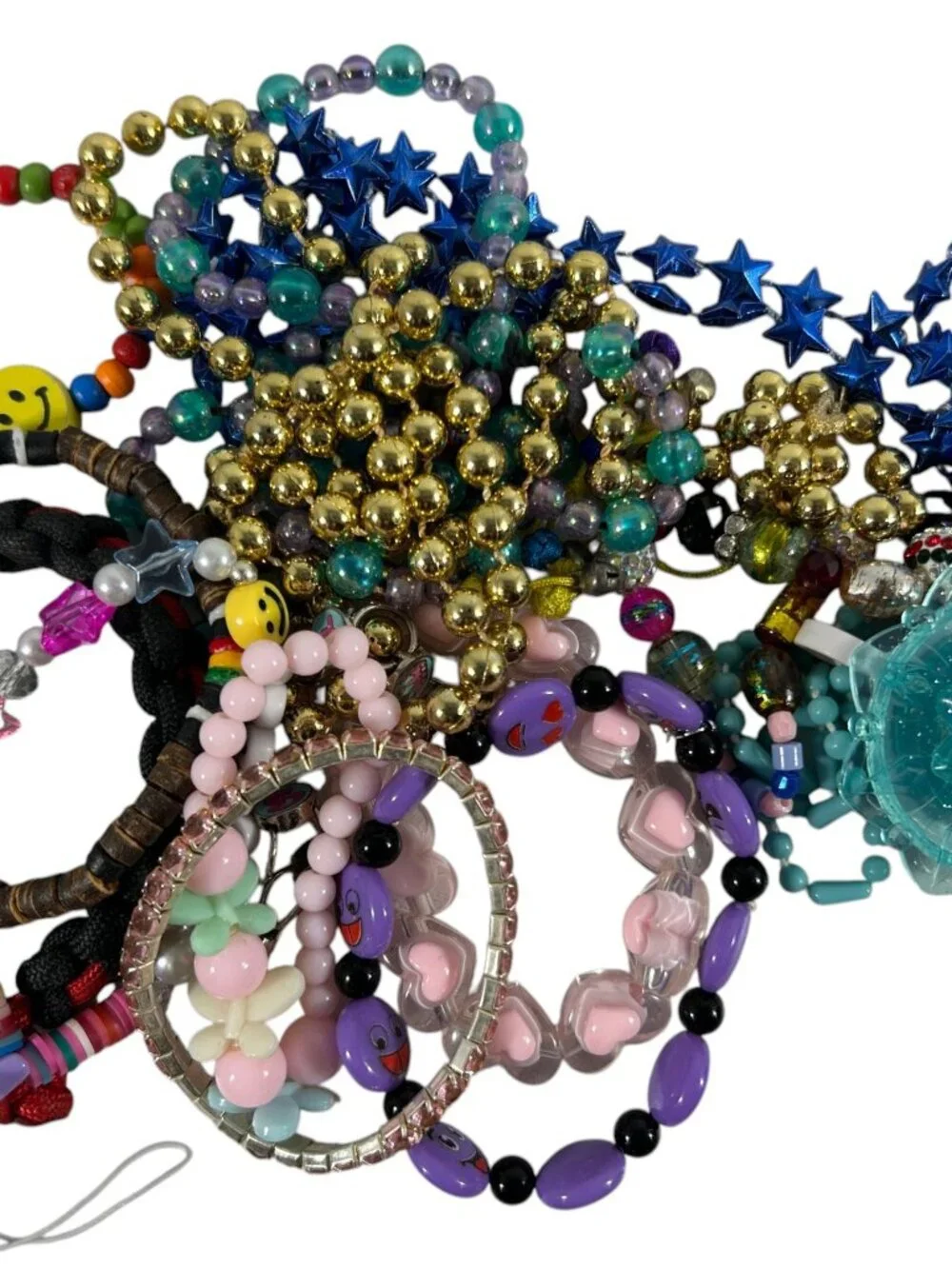 Mixed Lot 18 Pieces Children Girls Jewelry Dress Up Necklaces Bracelets Colorful